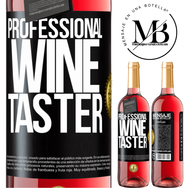 29,95 € Free Shipping | Rosé Wine ROSÉ Edition Professional wine taster Black Label. Customizable label Young wine Harvest 2022 Tempranillo