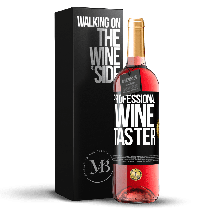 29,95 € Free Shipping | Rosé Wine ROSÉ Edition Professional wine taster Black Label. Customizable label Young wine Harvest 2023 Tempranillo