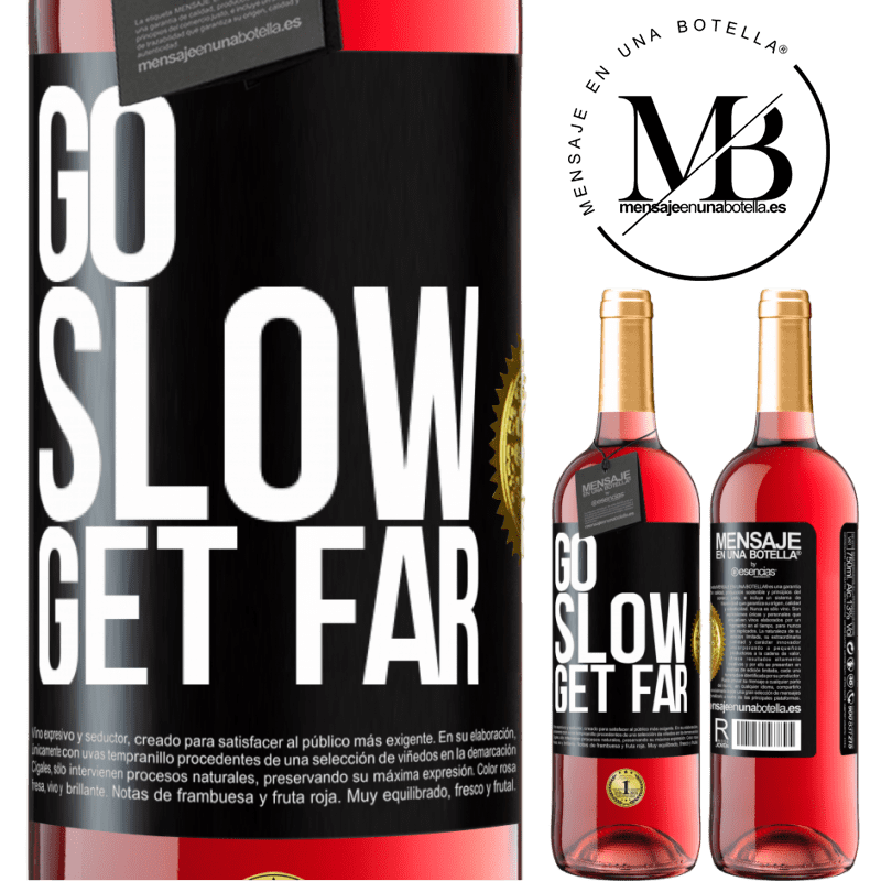 29,95 € Free Shipping | Rosé Wine ROSÉ Edition Go slow. Get far Black Label. Customizable label Young wine Harvest 2022 Tempranillo
