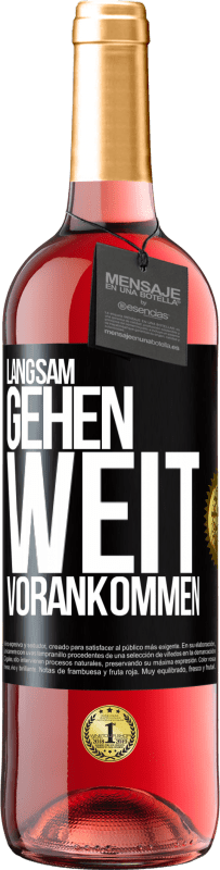 29,95 € | Roséwein ROSÉ Ausgabe Langsam gehen. Weit vorankommen Schwarzes Etikett. Anpassbares Etikett Junger Wein Ernte 2023 Tempranillo