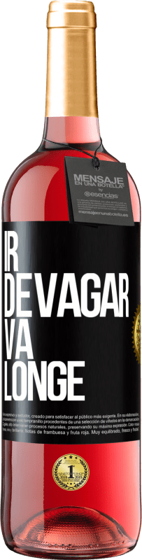 29,95 € Envio grátis | Vinho rosé Edição ROSÉ Ir devagar. Vá longe Etiqueta Preta. Etiqueta personalizável Vinho jovem Colheita 2023 Tempranillo