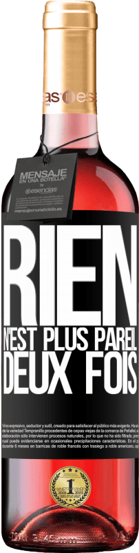 29,95 € | Vin rosé Édition ROSÉ Rien n'est plus pareil deux fois Étiquette Noire. Étiquette personnalisable Vin jeune Récolte 2025 Tempranillo