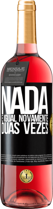 Envio grátis | Vinho rosé Edição ROSÉ Nada é igual novamente duas vezes Etiqueta Preta. Etiqueta personalizável Vinho jovem Colheita 2023 Tempranillo