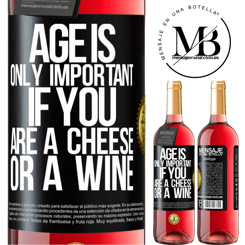 29,95 € Free Shipping | Rosé Wine ROSÉ Edition Age is only important if you are a cheese or a wine Black Label. Customizable label Young wine Harvest 2022 Tempranillo