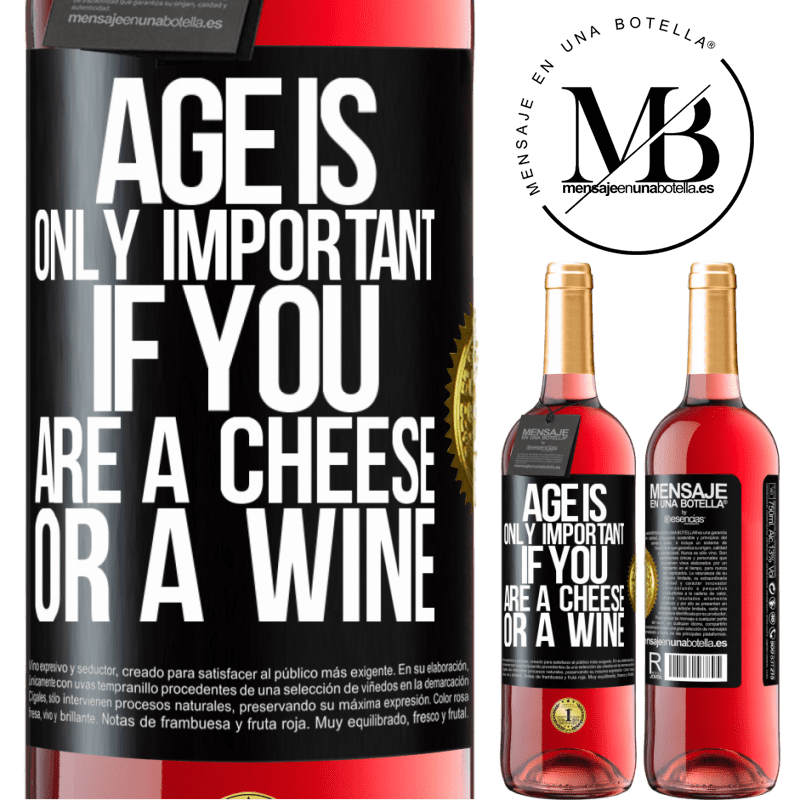 29,95 € Free Shipping | Rosé Wine ROSÉ Edition Age is only important if you are a cheese or a wine Black Label. Customizable label Young wine Harvest 2023 Tempranillo