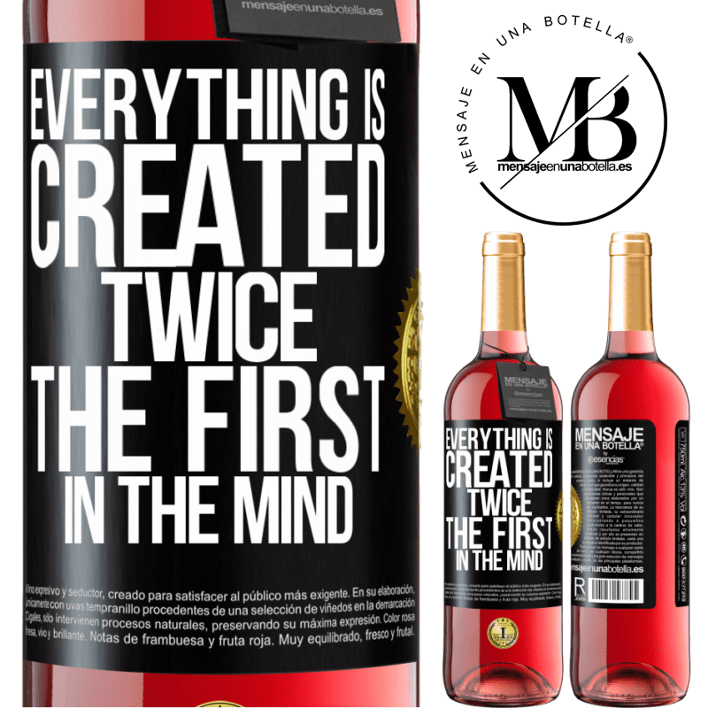 29,95 € Free Shipping | Rosé Wine ROSÉ Edition Everything is created twice. The first in the mind Black Label. Customizable label Young wine Harvest 2022 Tempranillo