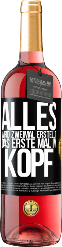 29,95 € | Roséwein ROSÉ Ausgabe Alles wird zweimal erstellt. Das erste Mal im Kopf Schwarzes Etikett. Anpassbares Etikett Junger Wein Ernte 2024 Tempranillo