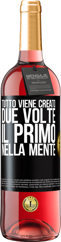 29,95 € | Vino rosato Edizione ROSÉ Tutto viene creato due volte. Il primo nella mente Etichetta Nera. Etichetta personalizzabile Vino giovane Raccogliere 2024 Tempranillo