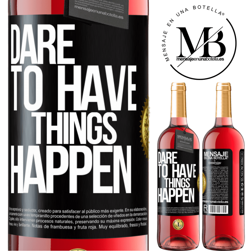 29,95 € Free Shipping | Rosé Wine ROSÉ Edition Dare to have things happen Black Label. Customizable label Young wine Harvest 2021 Tempranillo