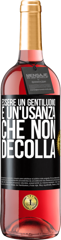 29,95 € | Vino rosato Edizione ROSÉ Essere un gentiluomo è un'usanza che non decolla Etichetta Nera. Etichetta personalizzabile Vino giovane Raccogliere 2024 Tempranillo