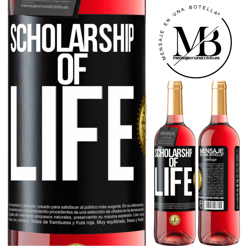 29,95 € Free Shipping | Rosé Wine ROSÉ Edition Scholarship of life Black Label. Customizable label Young wine Harvest 2022 Tempranillo