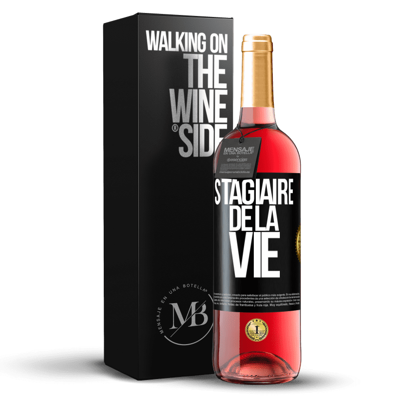 29,95 € Envoi gratuit | Vin rosé Édition ROSÉ Stagiaire de la vie Étiquette Noire. Étiquette personnalisable Vin jeune Récolte 2024 Tempranillo