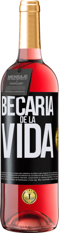 29,95 € | Vino Rosado Edición ROSÉ Becaria de la vida Etiqueta Negra. Etiqueta personalizable Vino joven Cosecha 2023 Tempranillo