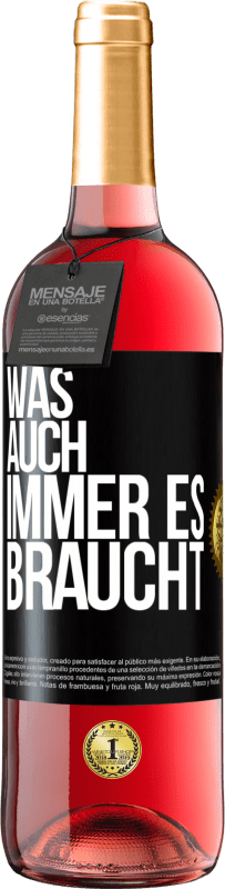 29,95 € | Roséwein ROSÉ Ausgabe Was auch immer es braucht Schwarzes Etikett. Anpassbares Etikett Junger Wein Ernte 2024 Tempranillo