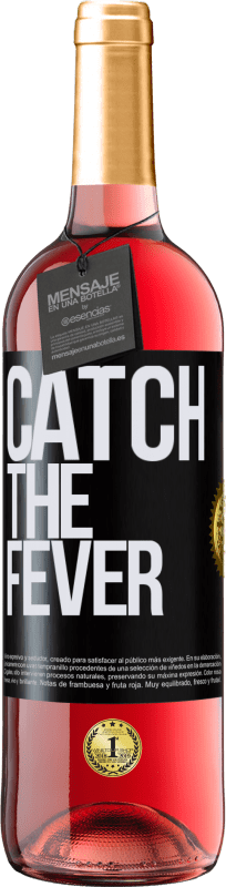 29,95 € | Roséwein ROSÉ Ausgabe Catch the fever Schwarzes Etikett. Anpassbares Etikett Junger Wein Ernte 2023 Tempranillo