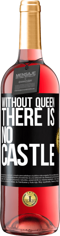 29,95 € Free Shipping | Rosé Wine ROSÉ Edition Without queen, there is no castle Black Label. Customizable label Young wine Harvest 2021 Tempranillo
