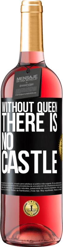 29,95 € Free Shipping | Rosé Wine ROSÉ Edition Without queen, there is no castle Black Label. Customizable label Young wine Harvest 2024 Tempranillo