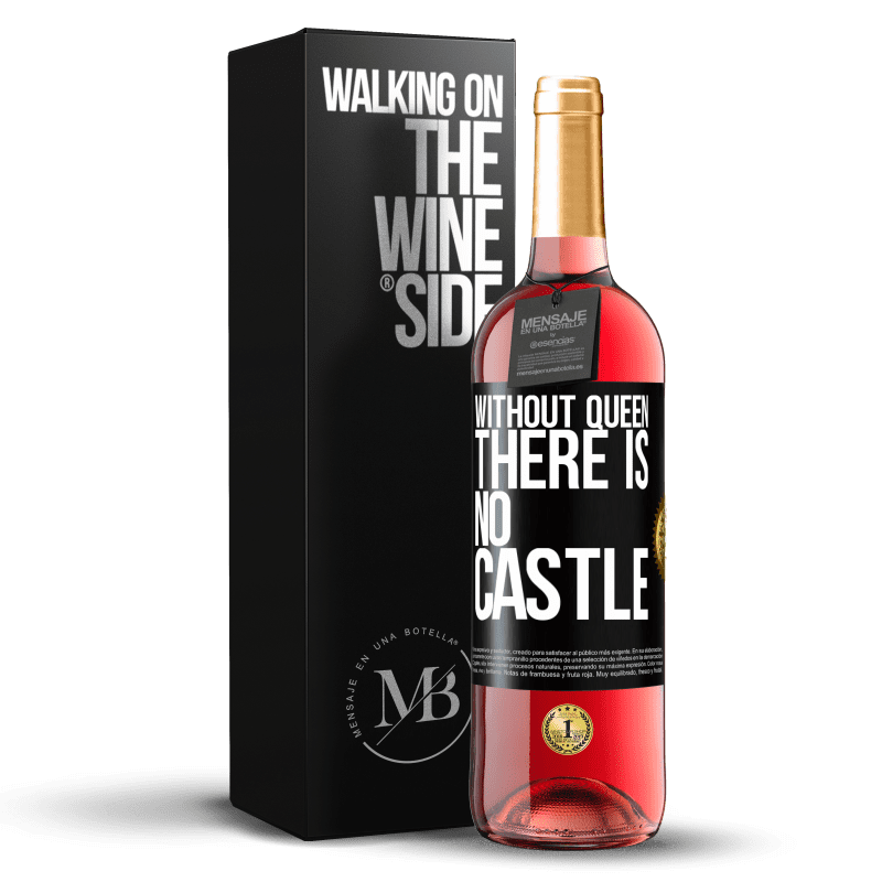 29,95 € Free Shipping | Rosé Wine ROSÉ Edition Without queen, there is no castle Black Label. Customizable label Young wine Harvest 2023 Tempranillo