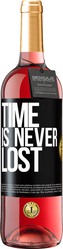 29,95 € | Розовое вино Издание ROSÉ Время никогда не теряется Черная метка. Настраиваемая этикетка Молодое вино Урожай 2023 Tempranillo