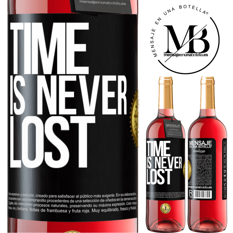 29,95 € Free Shipping | Rosé Wine ROSÉ Edition Time is never lost Black Label. Customizable label Young wine Harvest 2022 Tempranillo