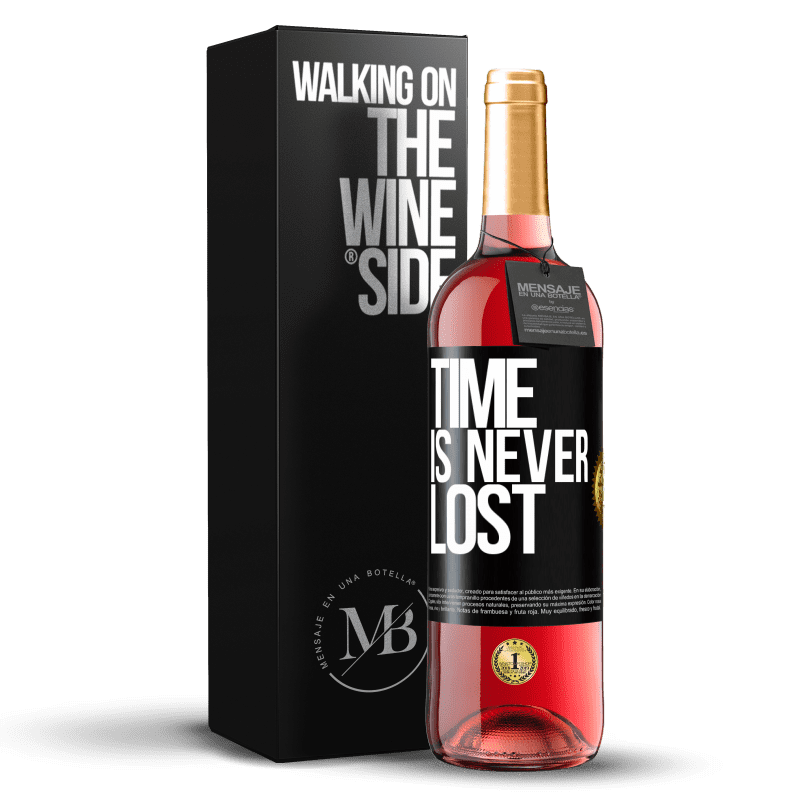 29,95 € Free Shipping | Rosé Wine ROSÉ Edition Time is never lost Black Label. Customizable label Young wine Harvest 2022 Tempranillo