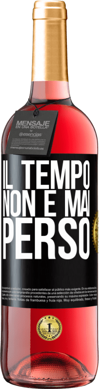 29,95 € | Vino rosato Edizione ROSÉ Il tempo non è mai perso Etichetta Nera. Etichetta personalizzabile Vino giovane Raccogliere 2024 Tempranillo