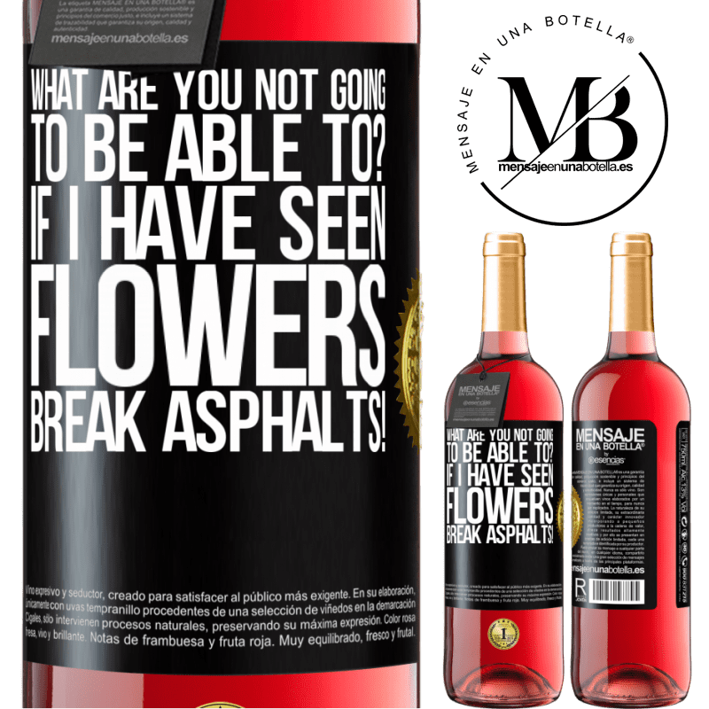 24,95 € Free Shipping | Rosé Wine ROSÉ Edition what are you not going to be able to? If I have seen flowers break asphalts! Black Label. Customizable label Young wine Harvest 2021 Tempranillo