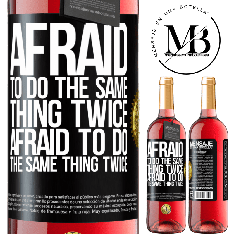 29,95 € Free Shipping | Rosé Wine ROSÉ Edition Afraid to do the same thing twice. Afraid to do the same thing twice Black Label. Customizable label Young wine Harvest 2021 Tempranillo