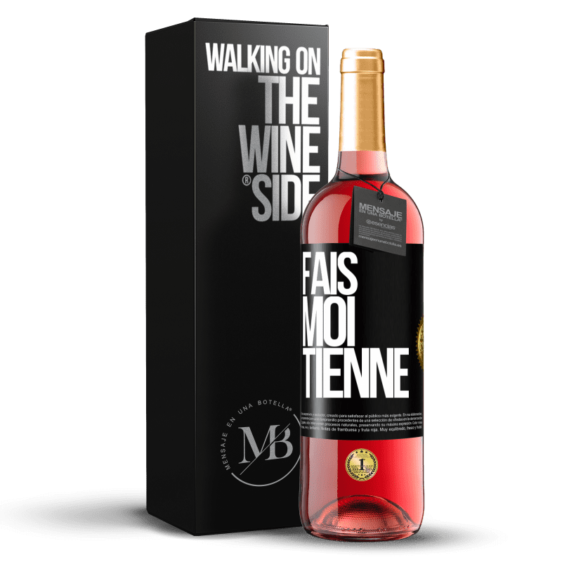 29,95 € Envoi gratuit | Vin rosé Édition ROSÉ Fais-moi tienne Étiquette Noire. Étiquette personnalisable Vin jeune Récolte 2024 Tempranillo