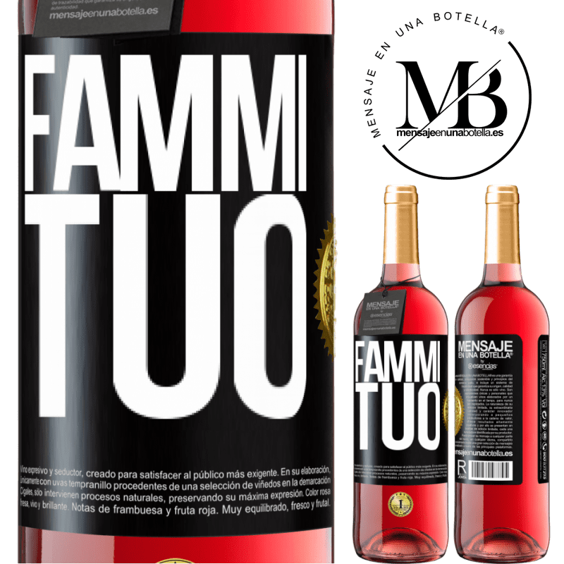 29,95 € Spedizione Gratuita | Vino rosato Edizione ROSÉ Fammi tuo Etichetta Nera. Etichetta personalizzabile Vino giovane Raccogliere 2024 Tempranillo
