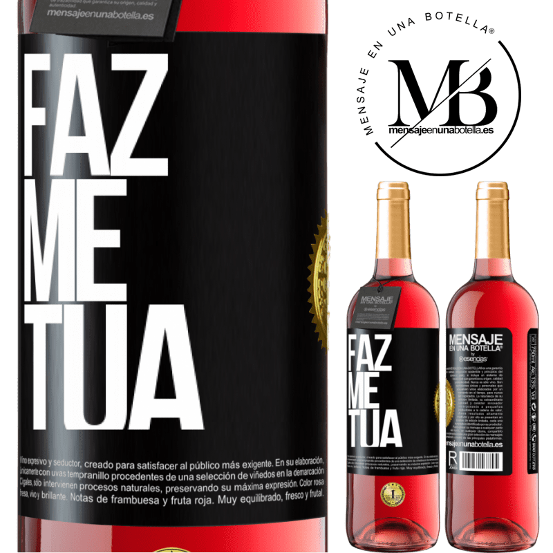 29,95 € Envio grátis | Vinho rosé Edição ROSÉ Faz me tua Etiqueta Preta. Etiqueta personalizável Vinho jovem Colheita 2024 Tempranillo