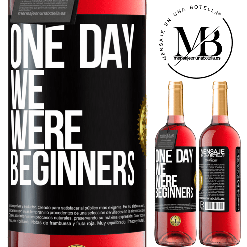 29,95 € Free Shipping | Rosé Wine ROSÉ Edition One day we were beginners Black Label. Customizable label Young wine Harvest 2024 Tempranillo