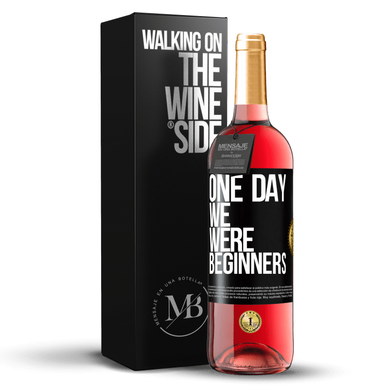 29,95 € Free Shipping | Rosé Wine ROSÉ Edition One day we were beginners Black Label. Customizable label Young wine Harvest 2023 Tempranillo