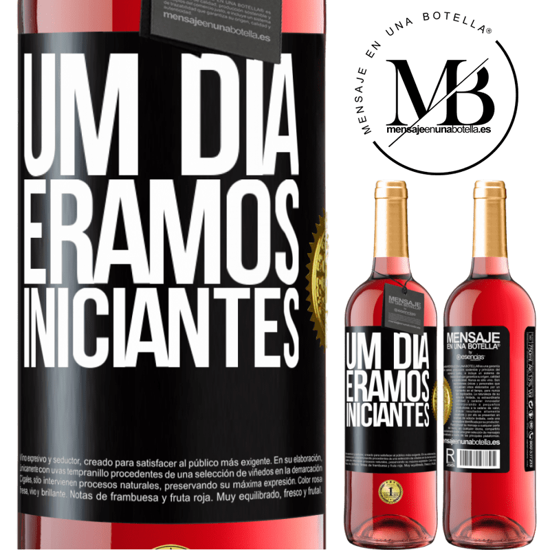 29,95 € Envio grátis | Vinho rosé Edição ROSÉ Um dia éramos iniciantes Etiqueta Preta. Etiqueta personalizável Vinho jovem Colheita 2024 Tempranillo