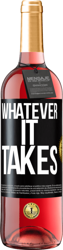 29,95 € | Roséwein ROSÉ Ausgabe Whatever it takes Schwarzes Etikett. Anpassbares Etikett Junger Wein Ernte 2024 Tempranillo