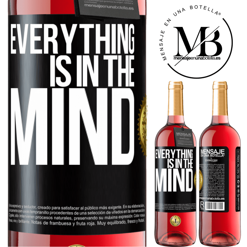 29,95 € Free Shipping | Rosé Wine ROSÉ Edition Everything is in the mind Black Label. Customizable label Young wine Harvest 2022 Tempranillo