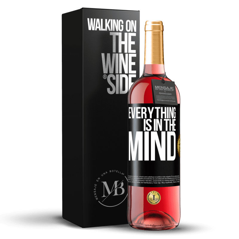 29,95 € Free Shipping | Rosé Wine ROSÉ Edition Everything is in the mind Black Label. Customizable label Young wine Harvest 2024 Tempranillo