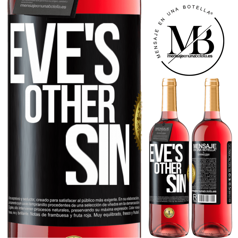 24,95 € Free Shipping | Rosé Wine ROSÉ Edition Eve's other sin Black Label. Customizable label Young wine Harvest 2021 Tempranillo
