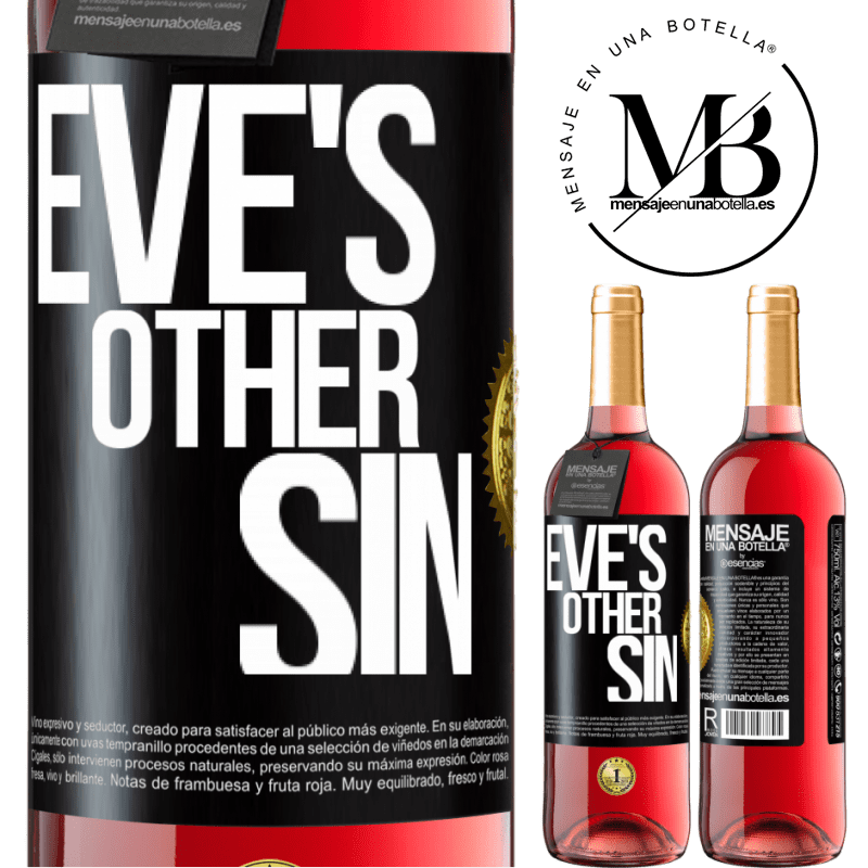 29,95 € Free Shipping | Rosé Wine ROSÉ Edition Eve's other sin Black Label. Customizable label Young wine Harvest 2022 Tempranillo