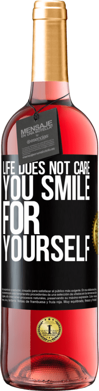 Free Shipping | Rosé Wine ROSÉ Edition Life does not care, you smile for yourself Black Label. Customizable label Young wine Harvest 2025 Tempranillo