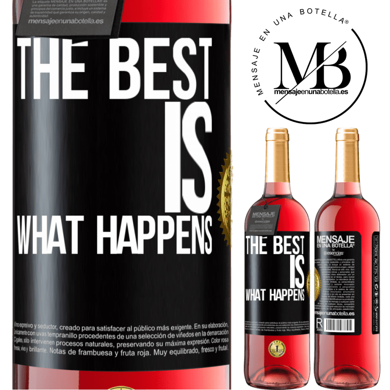 29,95 € Free Shipping | Rosé Wine ROSÉ Edition The best is what happens Black Label. Customizable label Young wine Harvest 2021 Tempranillo