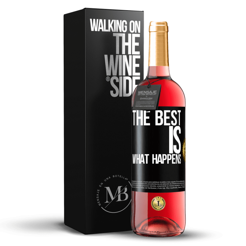 24,95 € Free Shipping | Rosé Wine ROSÉ Edition The best is what happens Black Label. Customizable label Young wine Harvest 2021 Tempranillo