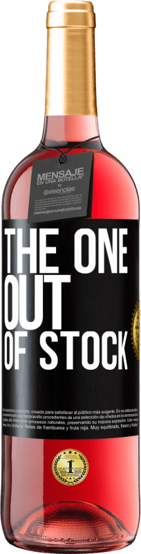 29,95 € 送料無料 | ロゼワイン ROSÉエディション The one out of stock ブラックラベル. カスタマイズ可能なラベル 若いワイン 収穫 2023 Tempranillo