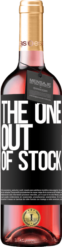 29,95 € | Vin rosé Édition ROSÉ The one out of stock Étiquette Noire. Étiquette personnalisable Vin jeune Récolte 2024 Tempranillo