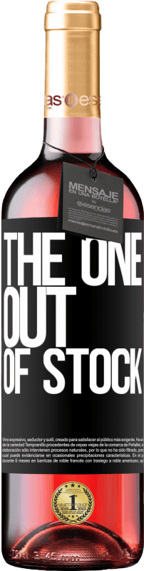 29,95 € Envoi gratuit | Vin rosé Édition ROSÉ The one out of stock Étiquette Noire. Étiquette personnalisable Vin jeune Récolte 2025 Tempranillo