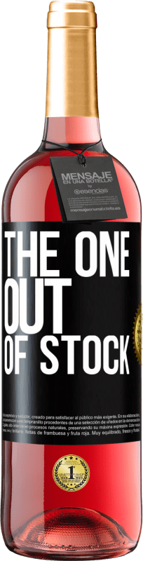 29,95 € | Vinho rosé Edição ROSÉ The one out of stock Etiqueta Preta. Etiqueta personalizável Vinho jovem Colheita 2023 Tempranillo