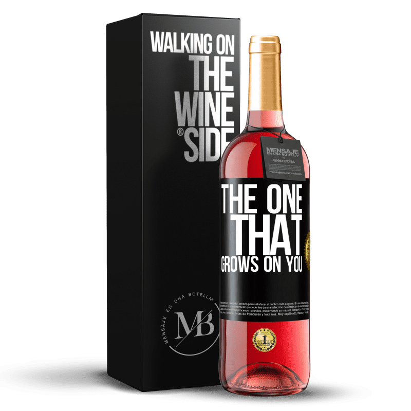 29,95 € Envío gratis | Vino Rosado Edición ROSÉ The one that grows on you Etiqueta Negra. Etiqueta personalizable Vino joven Cosecha 2025 Tempranillo