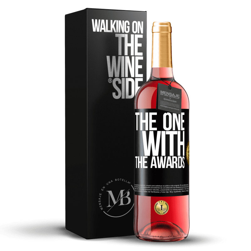 29,95 € Envío gratis | Vino Rosado Edición ROSÉ The one with the awards Etiqueta Negra. Etiqueta personalizable Vino joven Cosecha 2024 Tempranillo