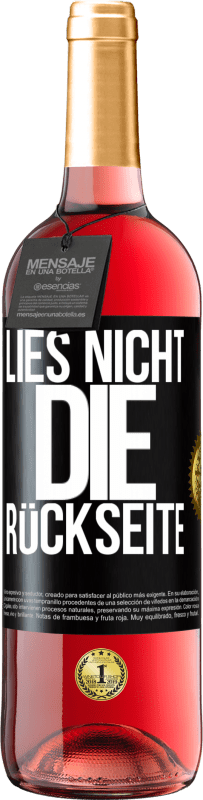 29,95 € | Roséwein ROSÉ Ausgabe Lies nicht die Rückseite Schwarzes Etikett. Anpassbares Etikett Junger Wein Ernte 2023 Tempranillo