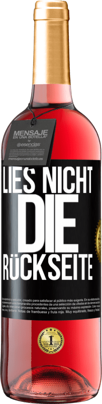 29,95 € | Roséwein ROSÉ Ausgabe Lies nicht die Rückseite Schwarzes Etikett. Anpassbares Etikett Junger Wein Ernte 2024 Tempranillo